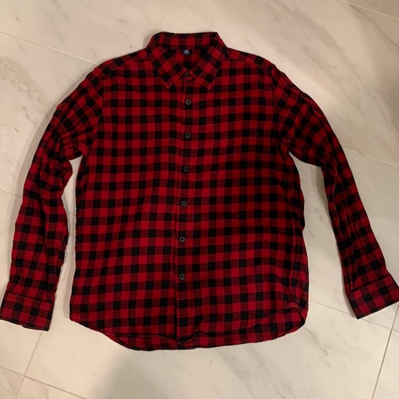 BOGO Uniqlo lumberjack  shirt shacket kids 10-11 - Picture 1 of 4